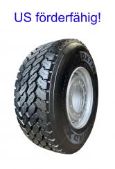 LKW Komplettrad, bestehend aus 385/65R22.5 RoadX DX776 160K, 20PR, M+S, 3PMSF (Lenkachse / Trailer) auf Stahlfelge Trailer Top 11.75x22.5 ET120, 10/335/281, MZ, ALV, 5000 kg, 26mm, ohne Konus, ohne RDS Sensoren! 