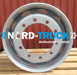 Stahlfelge COVEX 11.75 X 22.5 H, ALV, SILBER RAL9006 10/281/335, M22, MZ. ET +135, 5000 KG - 130 KM/H, 7221105C, beidseitiger Konus *Restmenge 2 Stück 