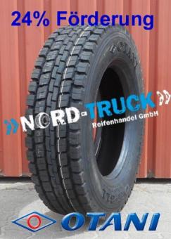 NEUREIFEN 235/75R17.5 OTANI OH-311 132/130M, M+S, 14PR, 3PMSF (Antriebsachse) 