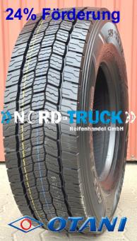 NEUREIFEN 305/70R19.5 OTANI OH-322, 148/145M, M+S, 18PR, 3PMSF (Antriebsachse) mit Laufrichtung *Restmenge 1 Stück, weitere ab ca. Mitte August wieder lieferbar 
