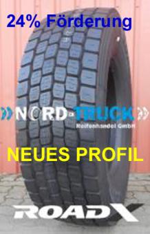 NEUREIFEN 315/70R22.5 RoadX RDR2 156/150L (152/148M) 18PR, M+S, 3PMSF (Antriebsachse) mit Laufrichtung 