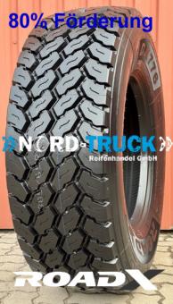NEUREIFEN 385/65R22.5 RoadX DX776 160K, 20PR, M+S, 3PMSF (Lenkachse / Trailer) 